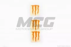 Наклейка логотип MONSTER ENERGY (5x6) (3шт) помаранчева (HTC10103)