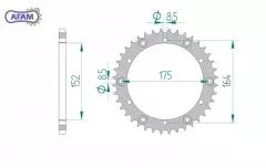 Зірка задня AFAM 13500-40