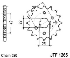 Зірка передня JT Sprockets JTF1265.15