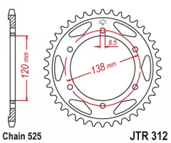 Зірка задня JT Sprockets JTR312.40