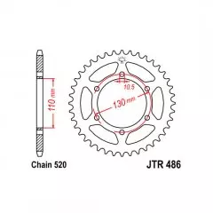 Зірка задня JT Sprockets JTR486.38