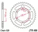Зірка задня JT Sprockets JTR486.43