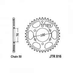 Зірка задня JT Sprockets JTR816.42