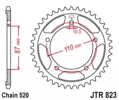 Зірка задня JT Sprockets JTR823.49