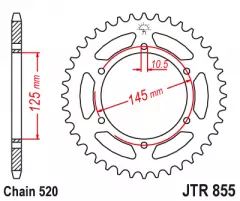 Зірка задня JT Sprockets JTR855.48
