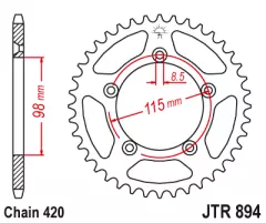 Зірка задня JT Sprockets JTR894.48