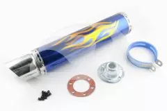 Глушник (тюнінг) 420*100mm, креп. d78mm (нержавіюча сталь, полум