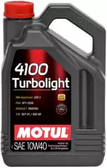 Олива моторна Motul 4100 TURBOLIGHT SAE 10W-40 напівсинтетична 4л
