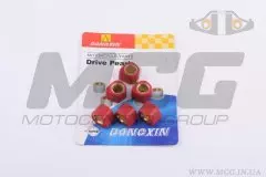 Ролики варіатора 6шт. (тюнінг) Suzuki 17*12- 12-,0г, (червоні), (DONGXIN)