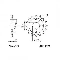 Зірка передня JT Sprockets JTF1321.13