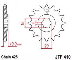 Зірка передня JT Sprockets JTF410.14