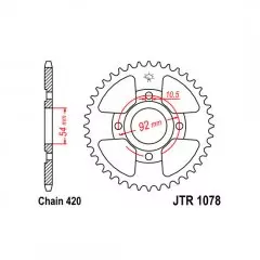 Зірка задня JT Sprockets JTR1078.47