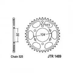 Зірка задня JT Sprockets JTR1489.43