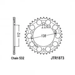 Зірка задня JT Sprockets JTR1873.48