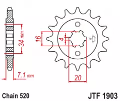 Зірка передня JT Sprockets JTF1903.15