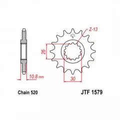 Зірка передня JT Sprockets JTF1579.17