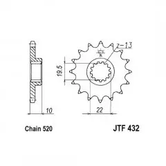 Зірка передня JT Sprockets JTF432.12