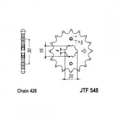 Зірка передня JT Sprockets JTF548.13