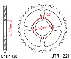 Зірка задня JT Sprockets JTR1221.45