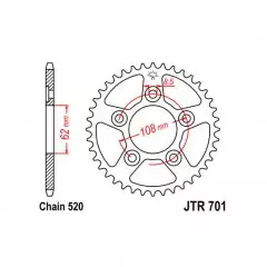 Зірка задня JT Sprockets JTR701.43