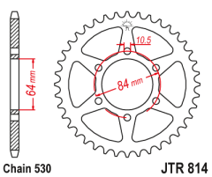 Зірка задня JT Sprockets JTR814.44
