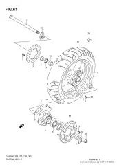 Axle,rr gsx650f/k8 (64711-17H00-000)