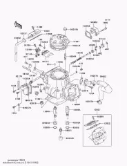 Прокладка,циліндр опора KX250-M2 (110610040)