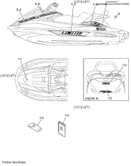 Наклейка левая (F4G-U417H-B0-00)