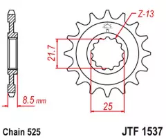 Зірка передня JT Sprockets JTF1537.19