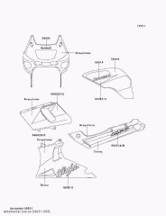 MARK,UPP COWLING,KAWA ZX600-E7 (560511895)