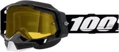 Окуляри кросові 100% RACECRAFT 2 Snow, Чорний/Жовтий