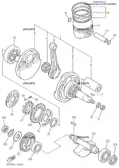 Палец Коленвала :: PIN, CRANK 1 (3YF-11681-00-00)