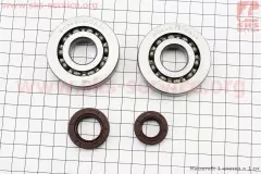 Підшипник колінвала Honda DIO AF34/35 SCO4B19CS24 20*56*12 комплект 2шт з сальниками 20*31*7; 15.5*25.5*7 (FENGRI)