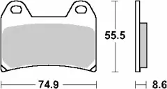 Колодки гальмівні дискові SBS PROMOCJA KH244 STREET CERAMIC чорні, Чорний