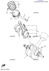 Вкладыш :: PLANE BEARING, CONNECTING ROD (22U-11656-30-00)
