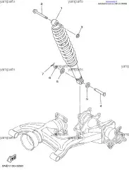 Заглушка заднього ричага, пластмасова (1W1-22128-00-00)