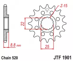 Зірка передня JT Sprockets JTF1901.12