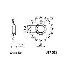 Зірка передня JT Sprockets JTF583.13