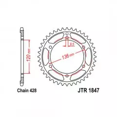 Зірка задня JT Sprockets JTR1847.51