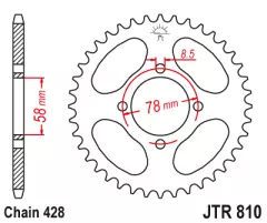 Зірка задня JT Sprockets JTR810.36