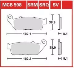 Колодки гальмівні дискові LUCAS MCB598SRM