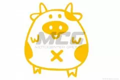 Наклейка декор PIG жовта (HQ5)
