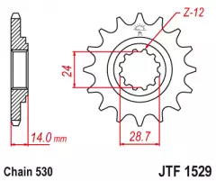 Зірка передня JT Sprockets JTF1529.17