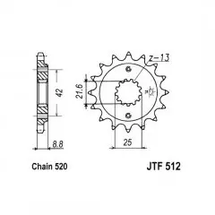 Зірка передня JT Sprockets JTF512.17