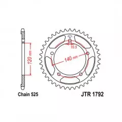 Зірка задня JT Sprockets JTR1792.42