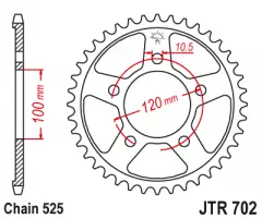 Зірка задня JT Sprockets JTR702.42