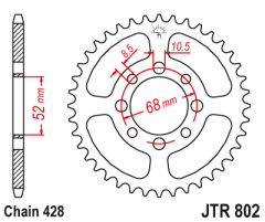 Зірка задня JT Sprockets JTR802.50