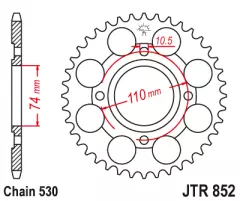 Зірка задня JT Sprockets JTR852.41
