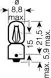Лампа розжарювання Osram T4W 24V 4W BA9s - Фото 2