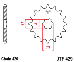 Зірка передня JT Sprockets JTF429.13